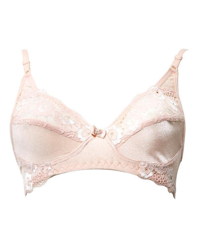 Madam Lakme Comfort Net Bra - Non Padded,Non Wired - Skin Flower