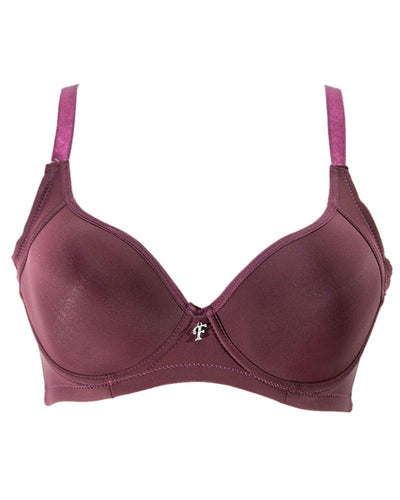 Maroon Push Up Seamless Underwire Flourish Bra For Women - Single Padded Bra - FL905