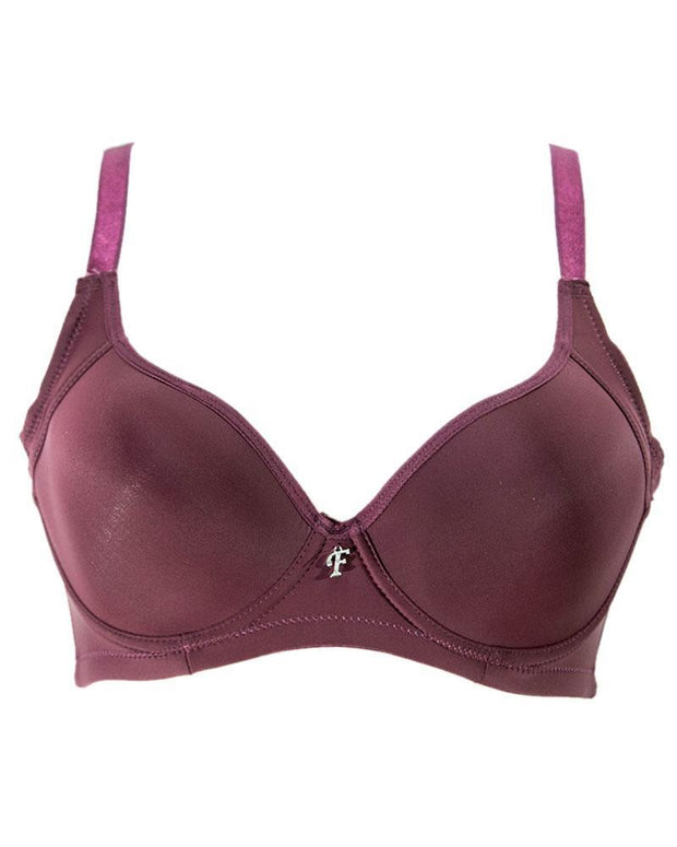 Maroon Push Up Seamless Underwire Flourish Bra For Women - Single Padded Bra - FL905