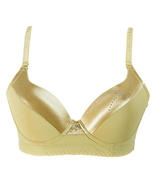 Women's Skin Perfectly Fit Deep V Padded Up Flourish Bra, Comfort Soft Push Up Bra - Single Padded Bra - FL722