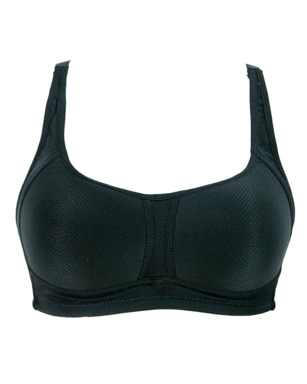Black Soft Net Flourish Bra - Single Padded Non Wired Bra - FL931