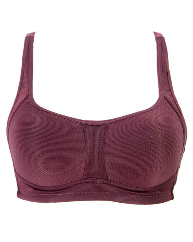 Maroon Soft Net Flourish Bra - Single Padded Non Wired Bra - FL931