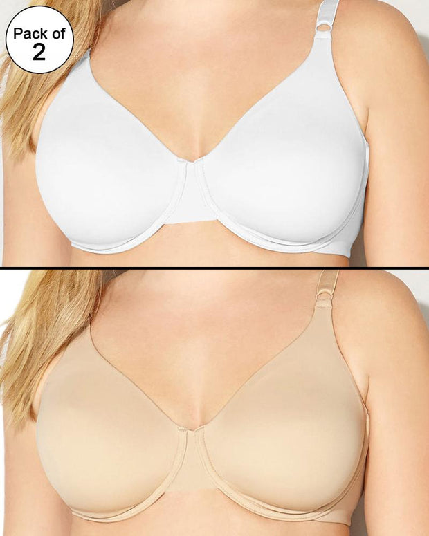 BHS Pack of 2 Underwired Non-Padded Full Cup Plus Size Cotton Bra - 230448