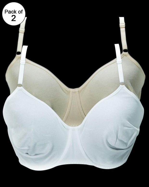 BHS Pack of 2 Underwired Non-Padded Full Cup Plus Size Cotton Bra - 230448