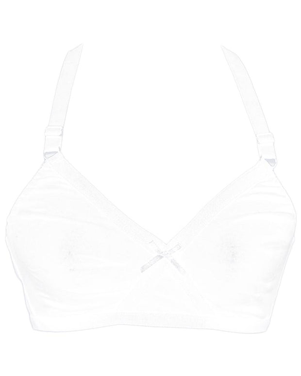 Basic Bra - White - Cotton Bra - Non Padded Bra - Non Wired Bra