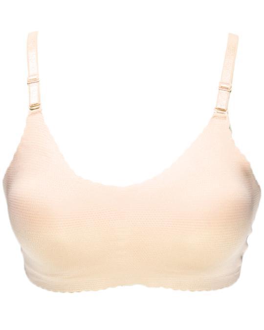 Self Design Cotton Single Padded Bra -SKin