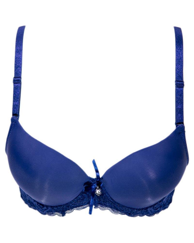 Women Double Padded Underwire Bra - Blue - 3005