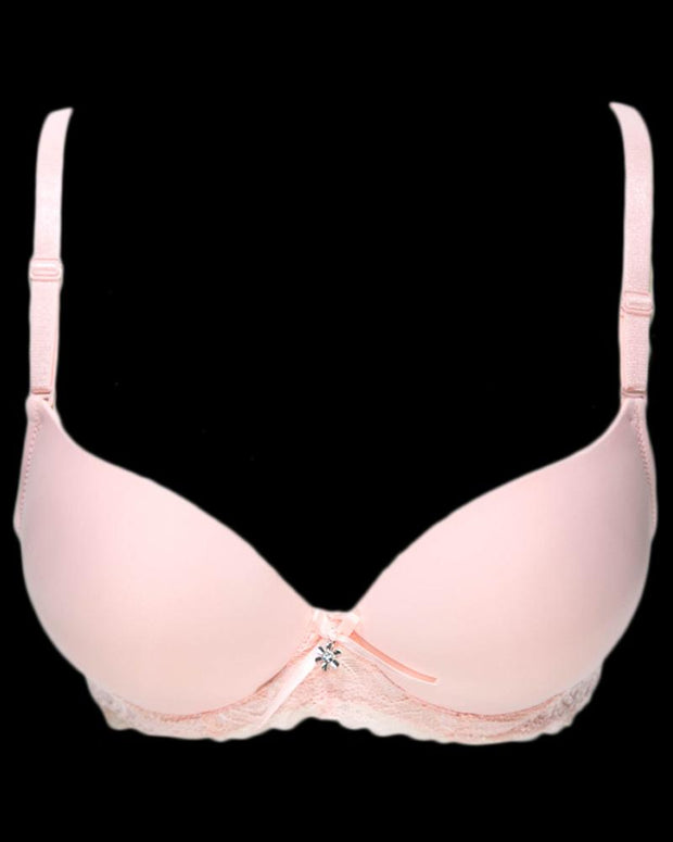 Women Double Padded Underwire Bra - Peach - 3005