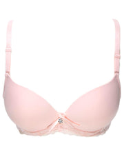 Women Double Padded Underwire Bra - Peach - 3005