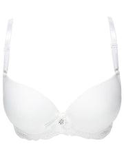 Women Double Padded Underwire Bra - White - 3005