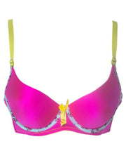 Women Push up Underwire Smoothing Bra - Pink - 678