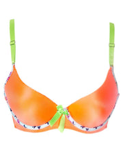 Women Push Up Underwire Smoothing Bra - Orange - 678