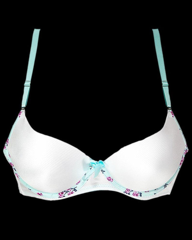 Women Push Up Underwire Smoothing Bra - White - 678