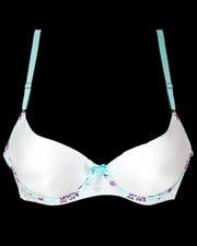 Women Push Up Underwire Smoothing Bra - White - 678