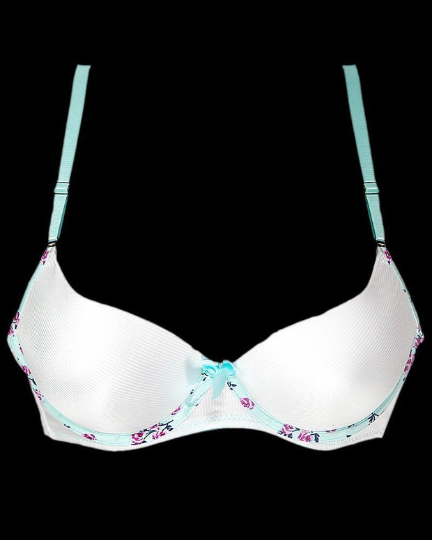Women Push Up Underwire Smoothing Bra - White - 678