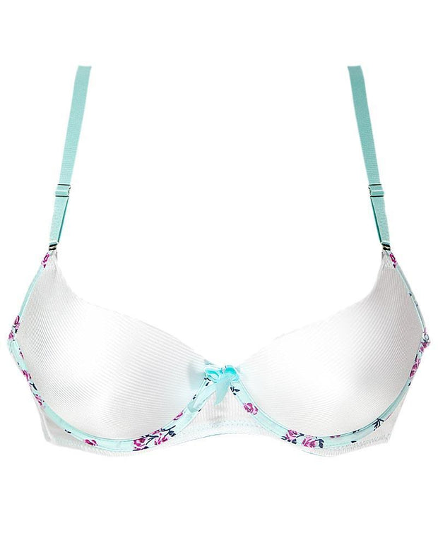 Women Push Up Underwire Smoothing Bra - White - 678