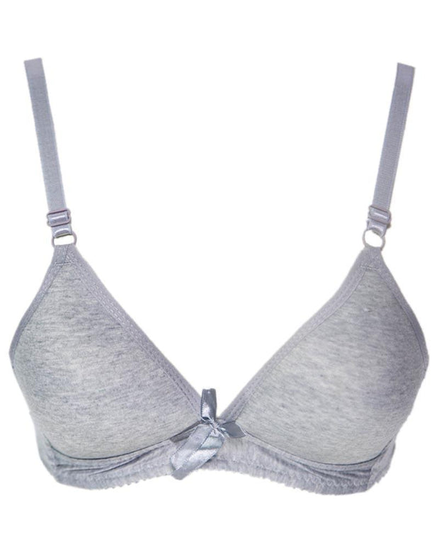 Women Soft Comfortable Wirefree Padded Bra - Grey - 093
