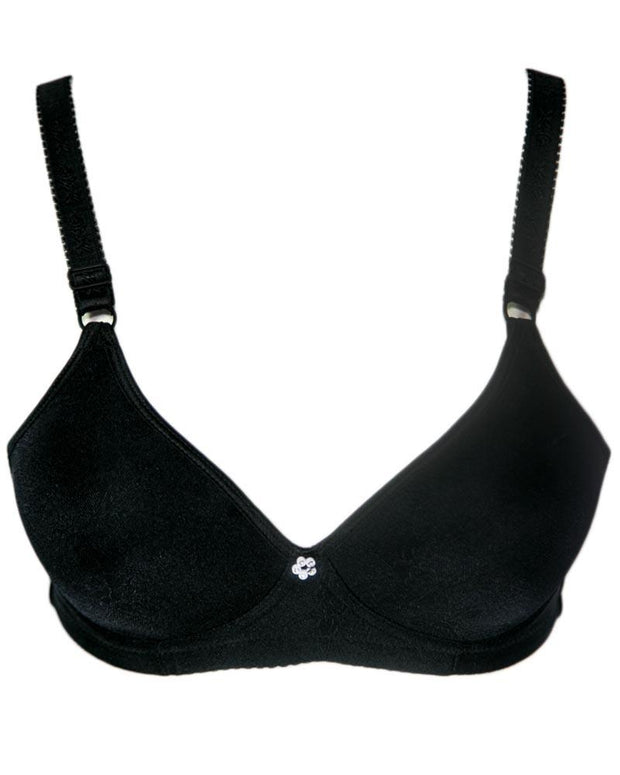 Women Soft Comfortable Padded Bra - Black