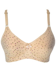 Women's Cotton Printed Skin Bra - Non Padded Bra - 700