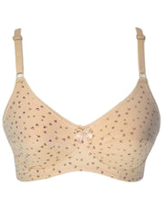 Women's Cotton Printed Skin Bra - Non Padded Bra - 700