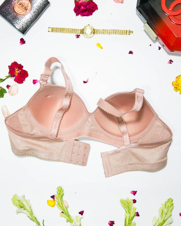 Women Soft Comfortable Padded Bra - Skin