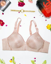 Women Soft Comfortable Padded Bra - Skin