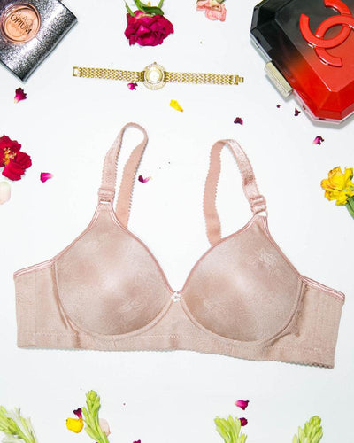 Women Soft Comfortable Padded Bra - Skin