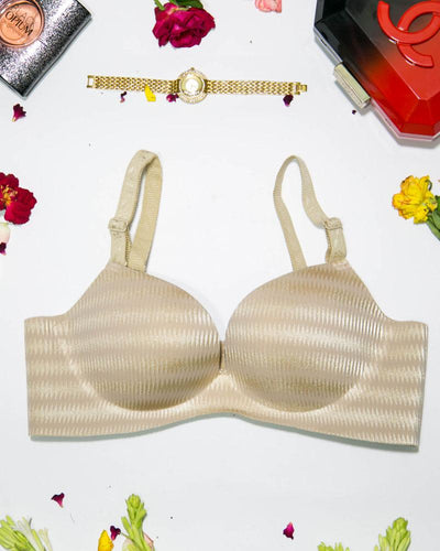 Self Design Sexy Soft Touch Push Up Bra - Skin