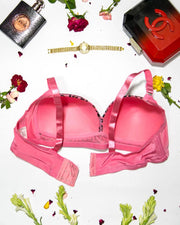 Sexy Cheetah Print Plus Size Bra - Pink