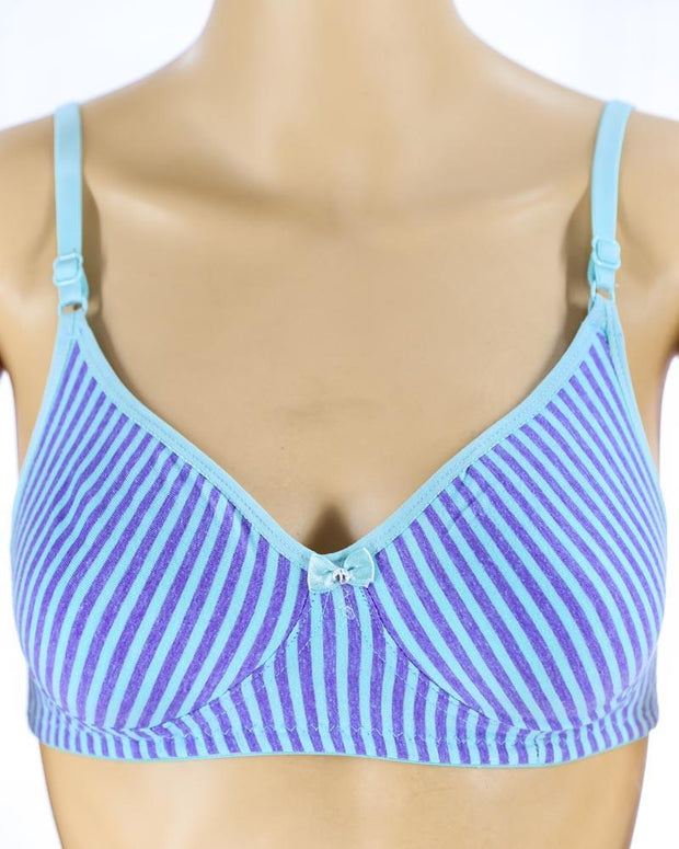 Pack of 3 - Madam Bra - M-4 - Non Padded, Non Wired Bra, Soft Jersey Cotton Bra