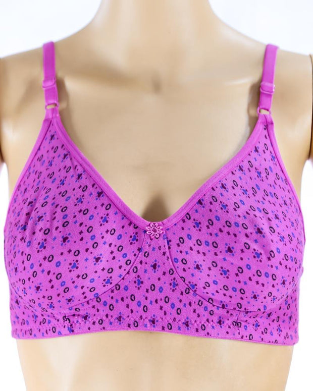 Pack of 3 - Madam Bra - M-8 - Non Padded, Non Wired Bra, Soft Jersey Cotton Bra
