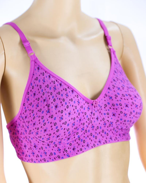 Pack of 3 - Madam Bra - M-8 - Non Padded, Non Wired Bra, Soft Jersey Cotton Bra