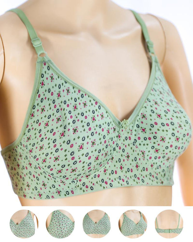 Pack of 3 - Madam Bra - M-8 - Non Padded, Non Wired Bra, Soft Jersey Cotton Bra