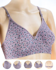 Pack of 3 - Madam Bra - M-8 - Non Padded, Non Wired Bra, Soft Jersey Cotton Bra