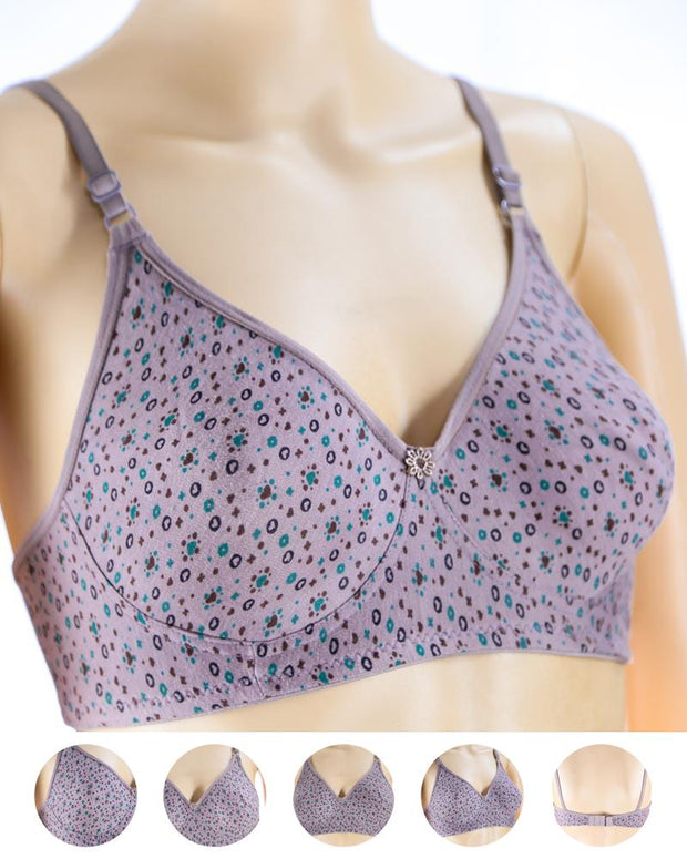 Pack of 3 - Madam Bra - M-8 - Non Padded, Non Wired Bra, Soft Jersey Cotton Bra