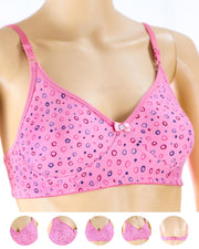 Pack of 3 - Madam Bra - M-7 - Non Padded, Non Wired Bra, Soft Jersey Cotton Bra