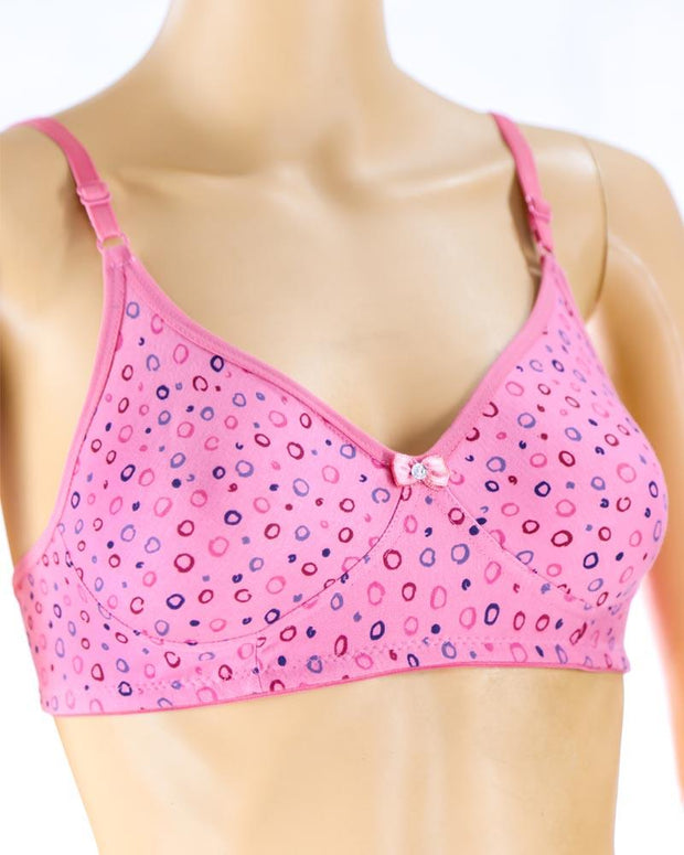 Pack of 3 - Madam Bra - M-7 - Non Padded, Non Wired Bra, Soft Jersey Cotton Bra
