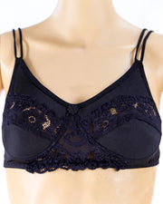 Pack of 3 - Madam Bra - BOE - Non Padded, Non Wired Bra, Soft Jersey Cotton Lace Bra