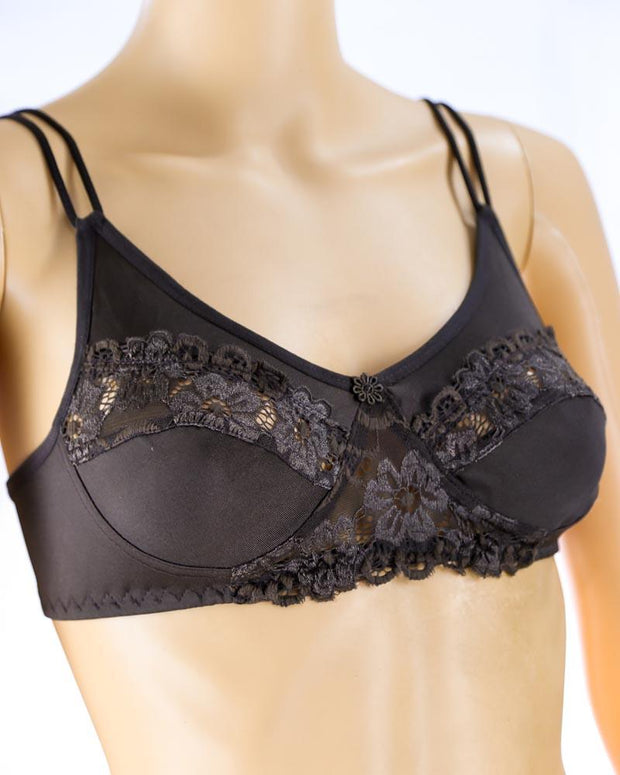 Pack of 3 - Madam Bra - BOE - Non Padded, Non Wired Bra, Soft Jersey Cotton Lace Bra