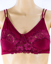 Pack of 2 - Madam Bra - BOE - Non Padded, Non Wired Bra, Soft Jersey Cotton Lace Bra