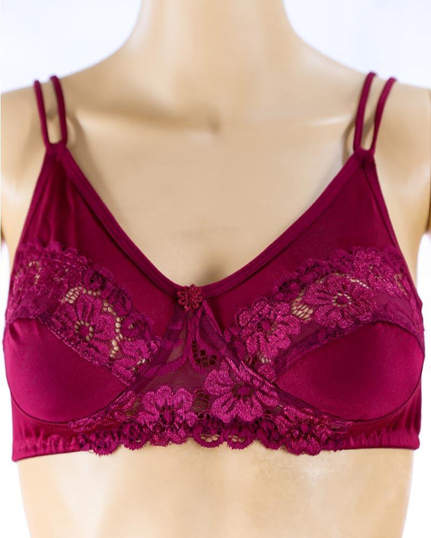 Pack of 3 - Madam Bra - BOE - Non Padded, Non Wired Bra, Soft Jersey Cotton Lace Bra
