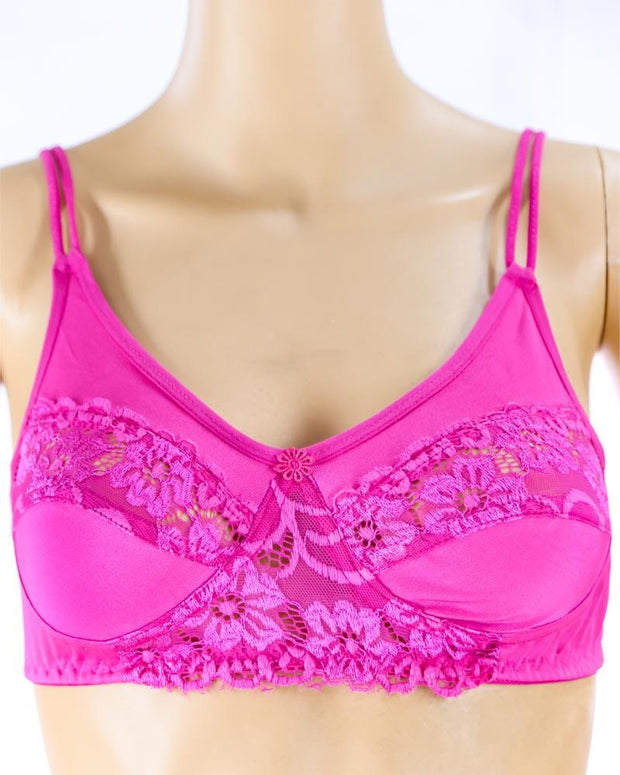 Pack of 3 - Madam Bra - BOE - Non Padded, Non Wired Bra, Soft Jersey Cotton Lace Bra