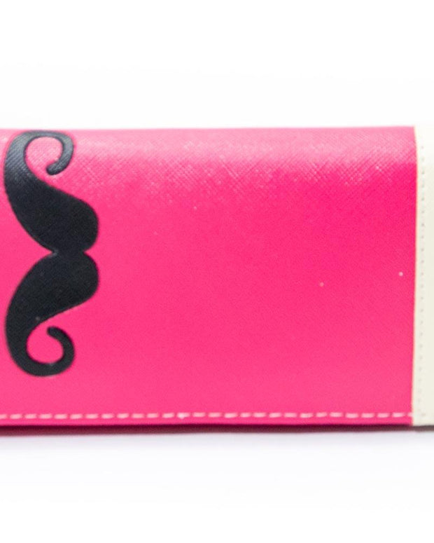 Ladies Hand U Wallets – Mustache – WPS-12