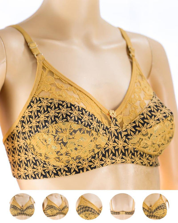 Pack of 3 Madam Bra - N1 - Non Padded Bra - Non Wired Bra