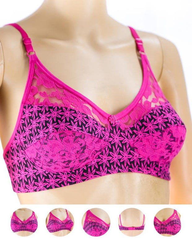 Pack of 3 Madam Bra - N1 - Non Padded Bra - Non Wired Bra