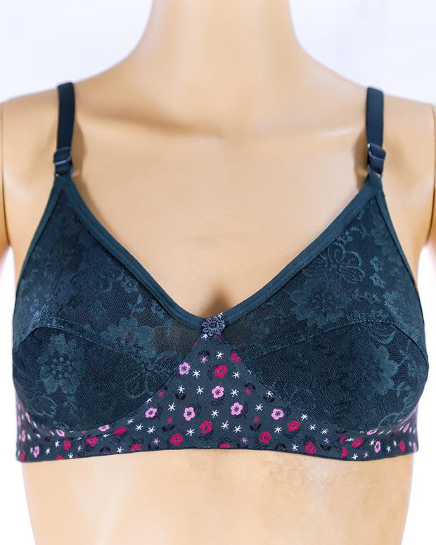 Pack of 3 Madam Bra - K-8244 - Non Padded Bra - Non Wired Bra