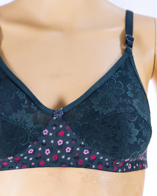 Pack of 3 Madam Bra - K-8244 - Non Padded Bra - Non Wired Bra