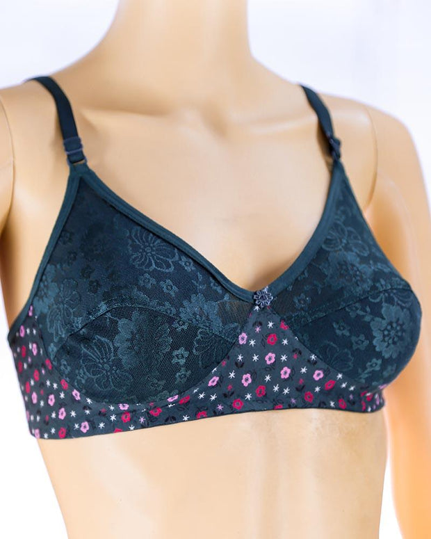 Pack of 3 Madam Bra - K-8244 - Non Padded Bra - Non Wired Bra