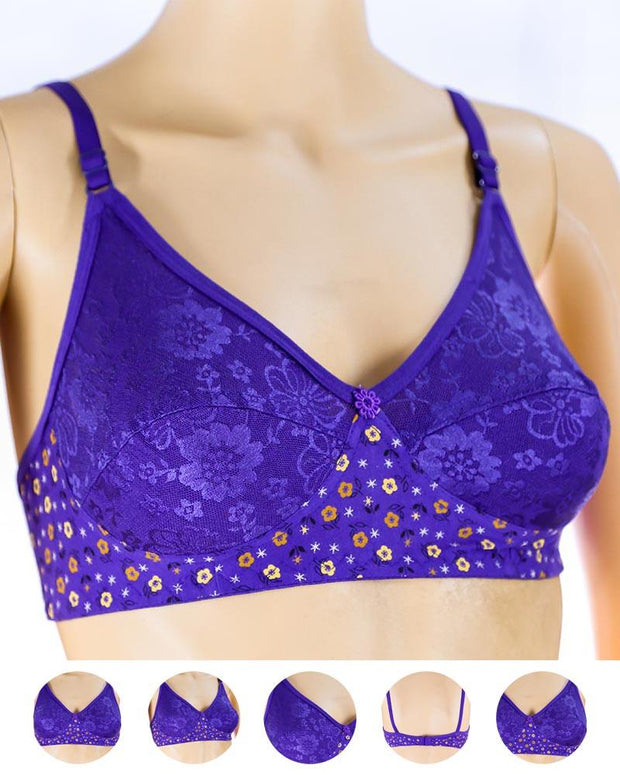 Pack of 3 Madam Bra - K-8244 - Non Padded Bra - Non Wired Bra