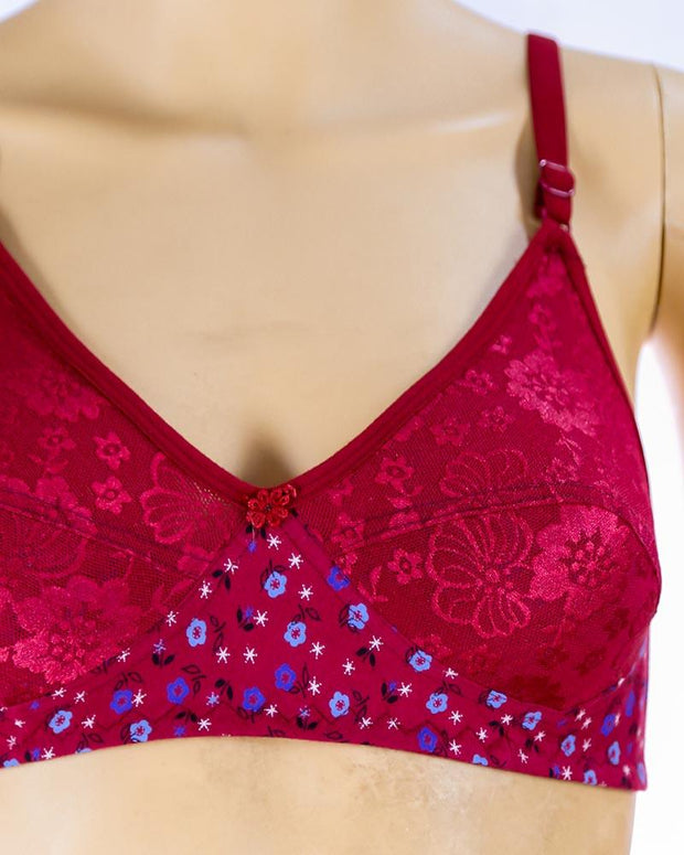 Pack of 3 Madam Bra - K-8244 - Non Padded Bra - Non Wired Bra